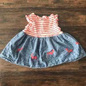 Cotton and chambray dress